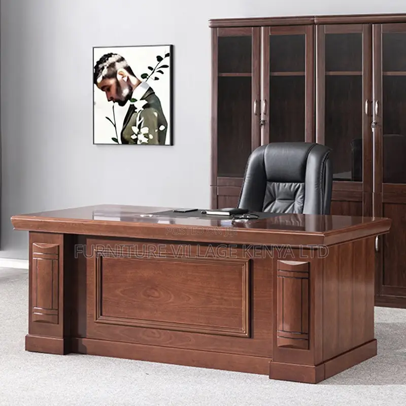 Office Table: Office Executive-Style Veneer Work Desk–1400mm