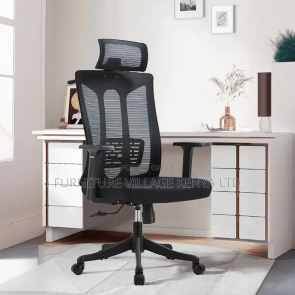 Office Chair: Mesh Posture-Friendly Task Chair With Headrest