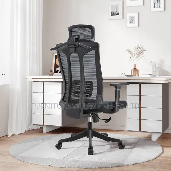 Office Chair: Mesh Posture-Friendly Task Chair With Headrest