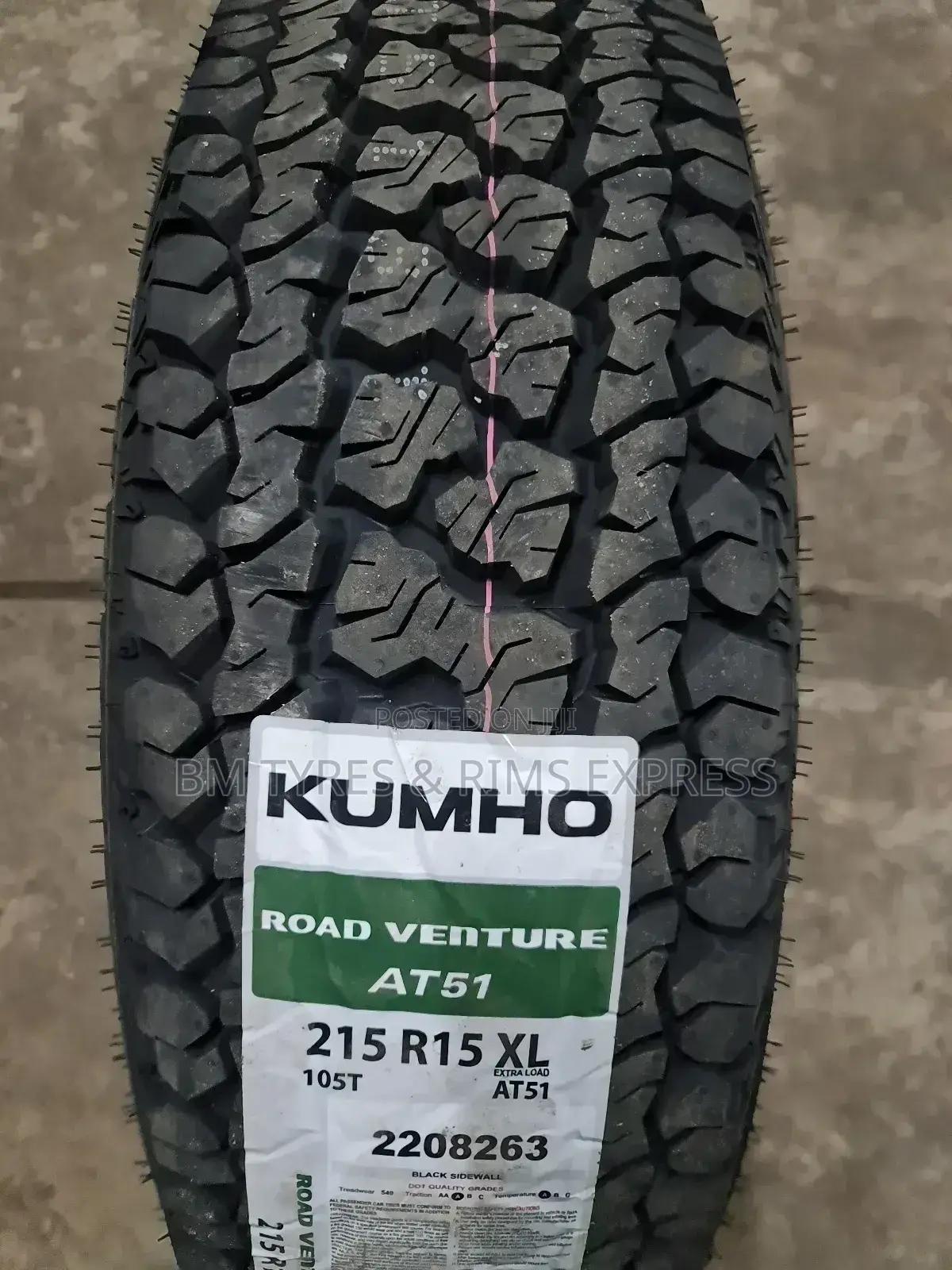 215 R15 Khumo Tyres (All Terrain)