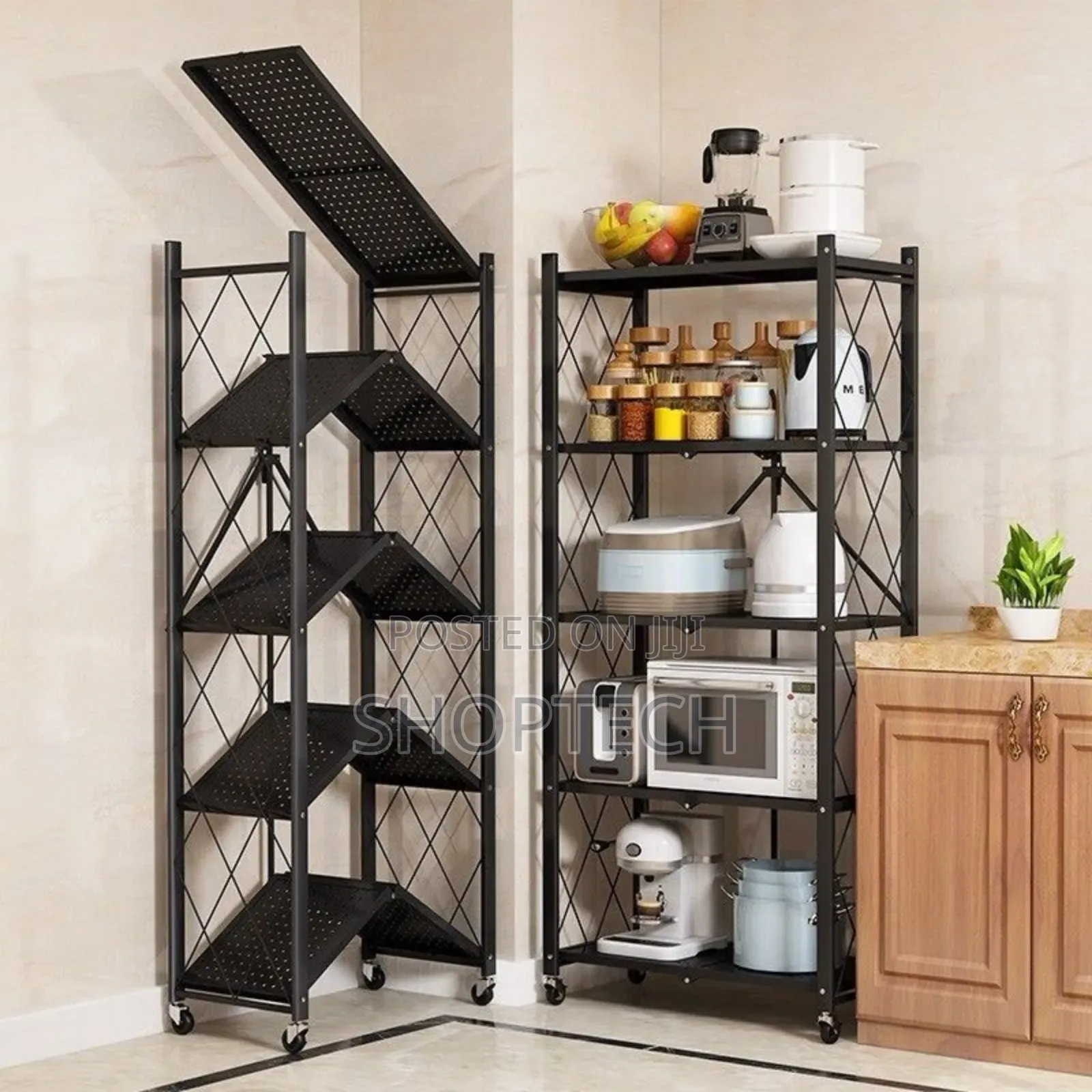 Foldable 5 Tier Kitchen Rack