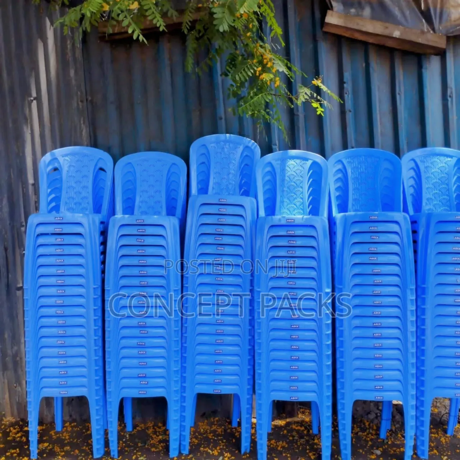 Adix Armless Chairs Blue.