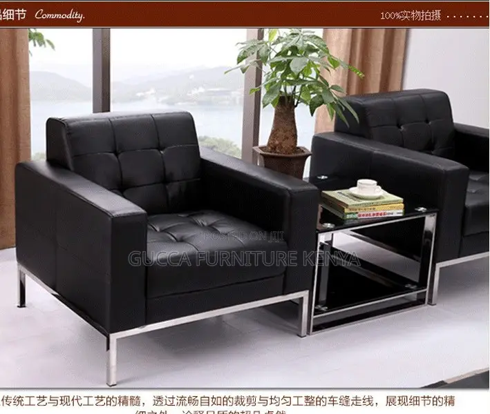 Sofas: 5-Seater Steel Foot Sofa Series Office Furniture