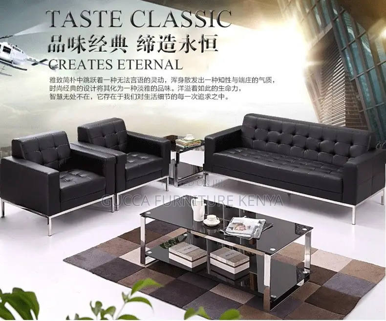 Sofas: 5-Seater Steel Foot Sofa Series Office Furniture
