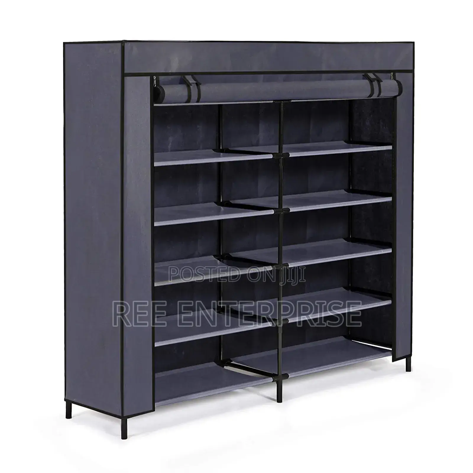 36 Pair Double Column Shoe Rack