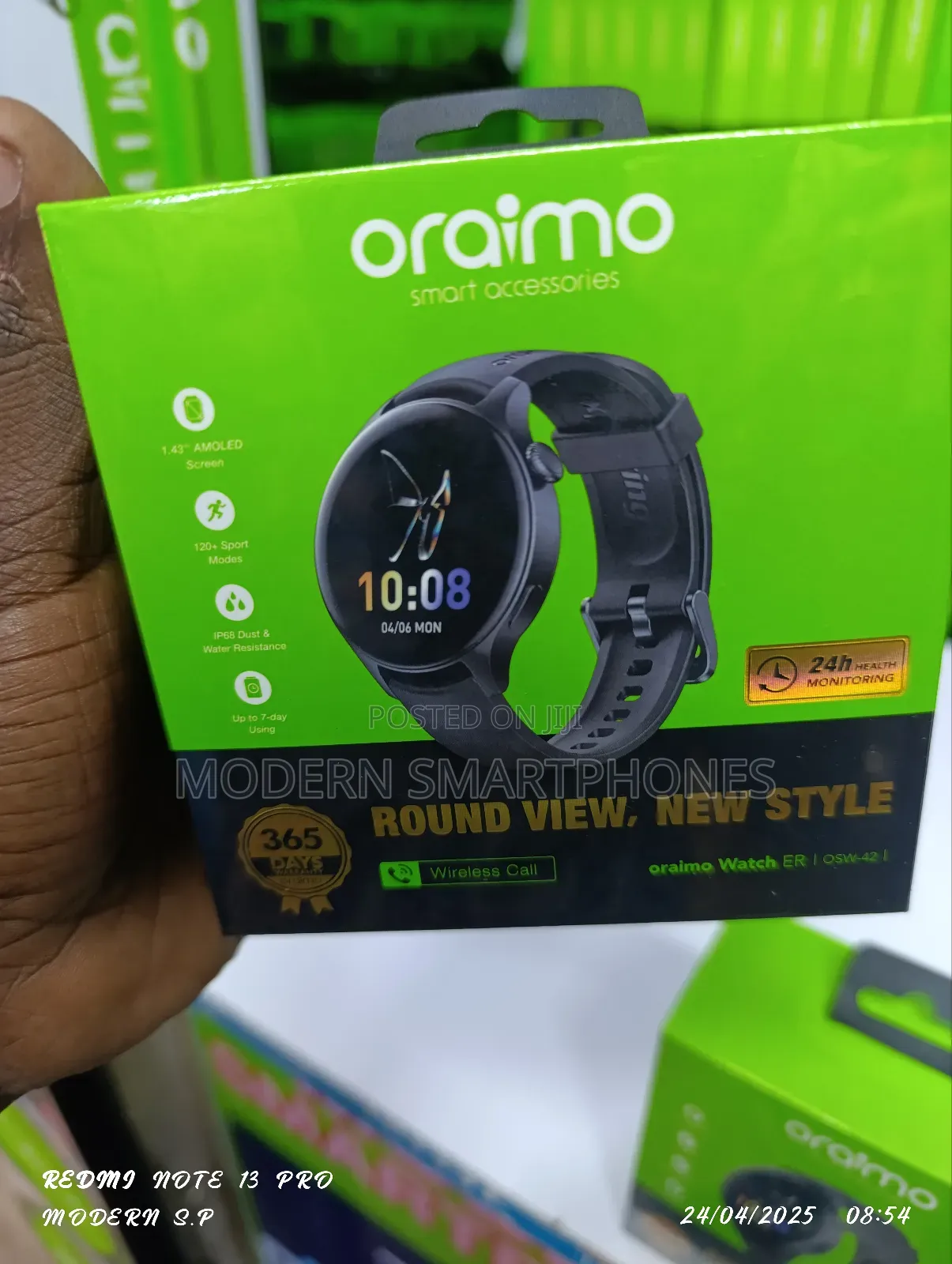 Oraimo Watch Er Bt Call 1.43'' Amoled Screen Smart Watch