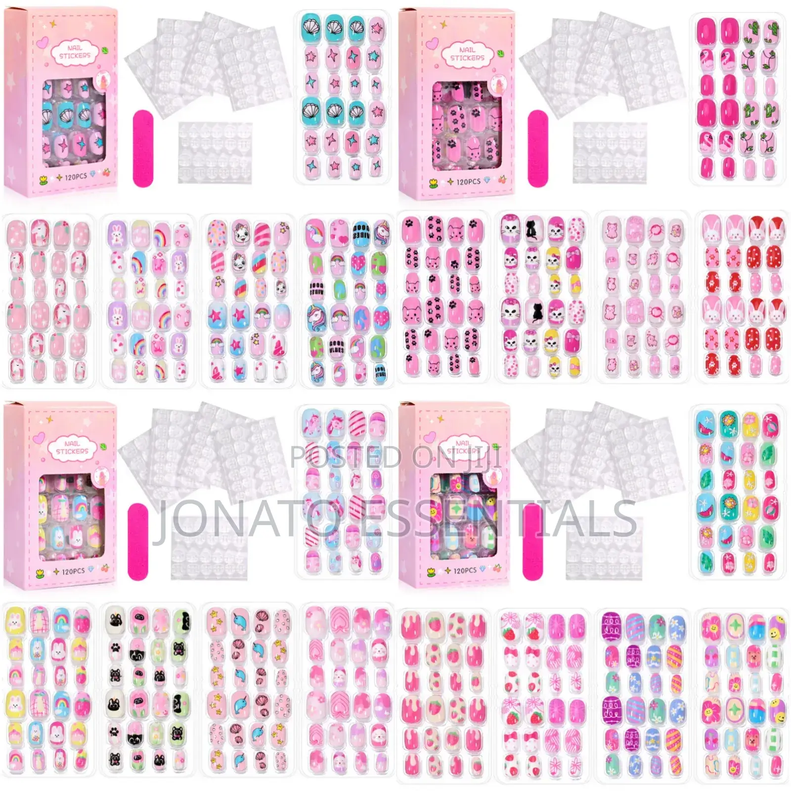120 Piece Kids Fake Nails Set