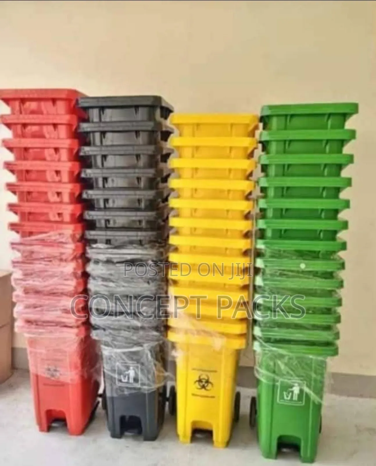 100l Hospital General Quality a Pedal Bin With Wheels.