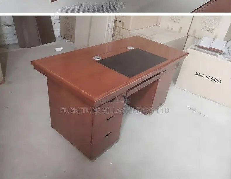 Office Tables:1400mm Solid Wood Executive Desk, Modern Look