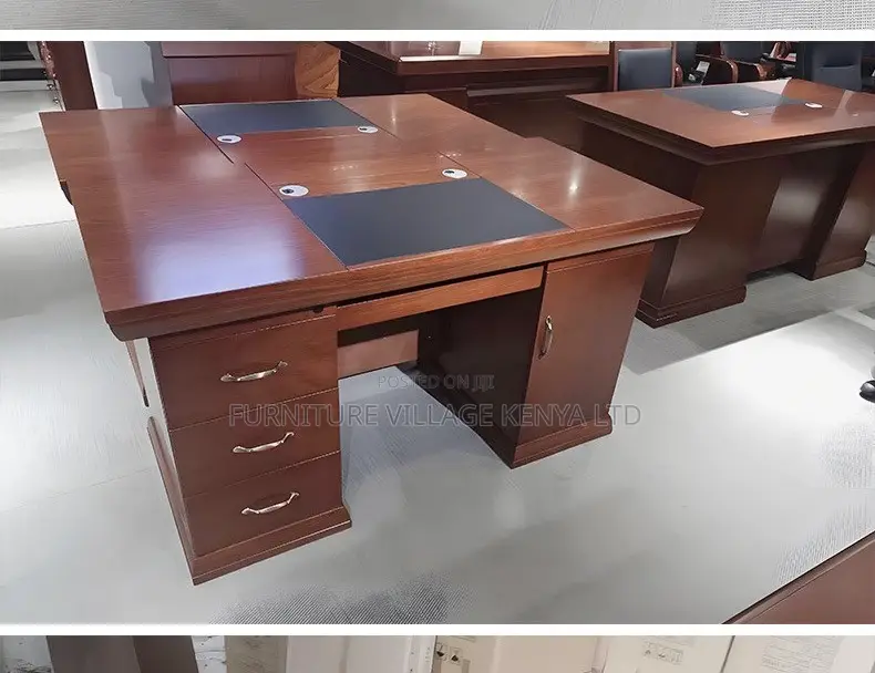 Office Tables:1400mm Solid Wood Executive Desk, Modern Look