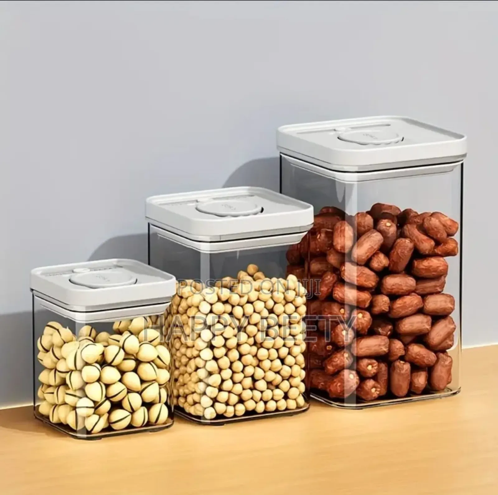 *3 PCS Airtight Press-to-Seal Food Storage Containerwith Lid