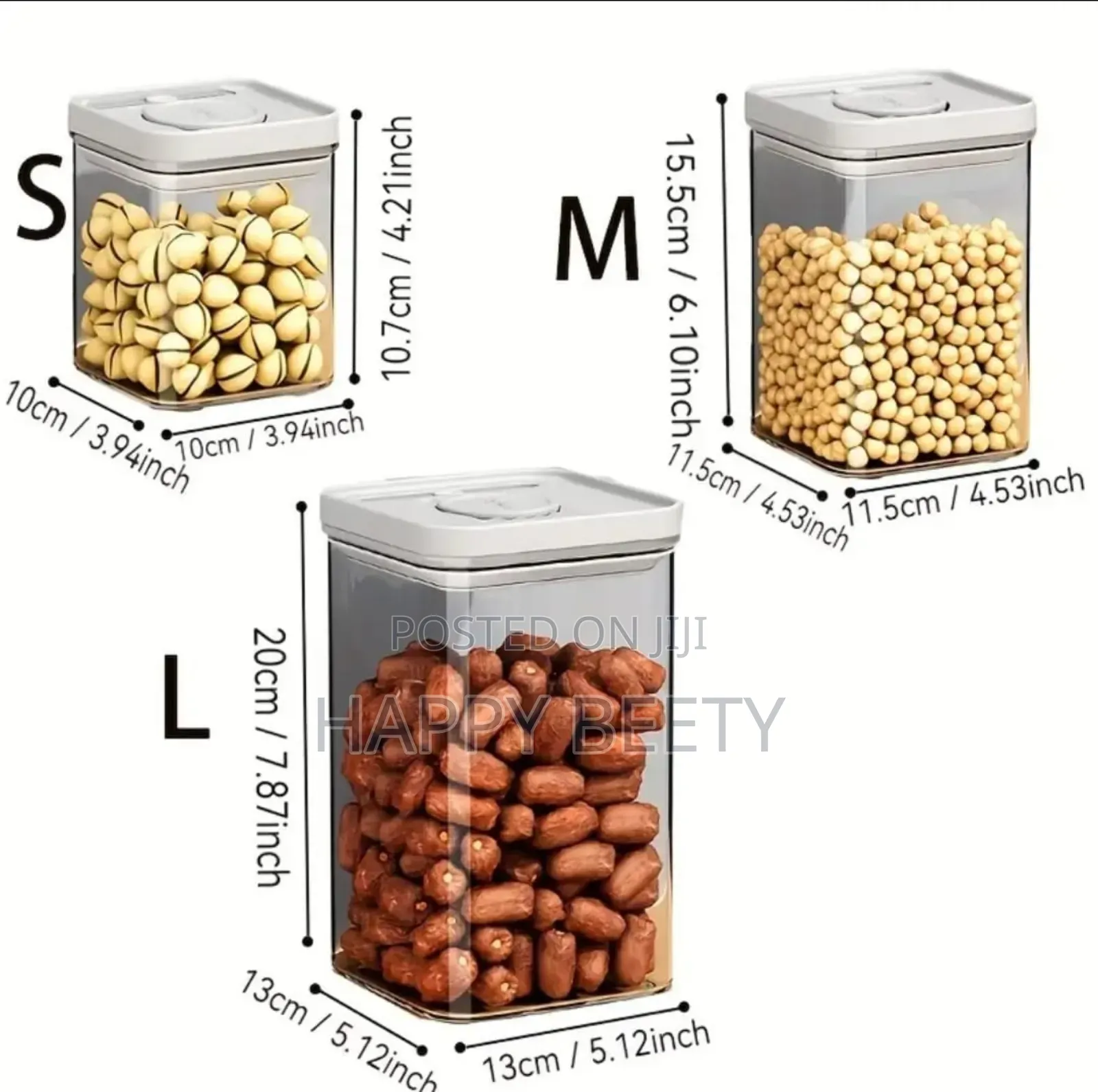 *3 PCS Airtight Press-to-Seal Food Storage Containerwith Lid