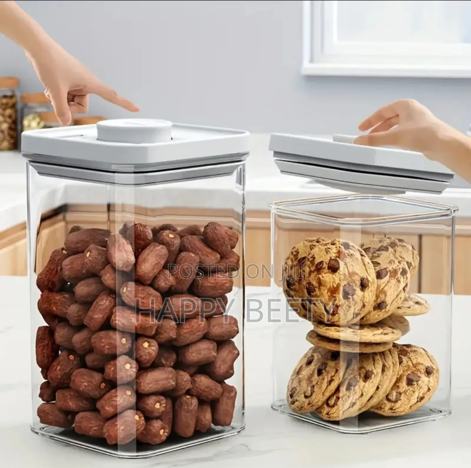 *3 PCS Airtight Press-to-Seal Food Storage Containerwith Lid