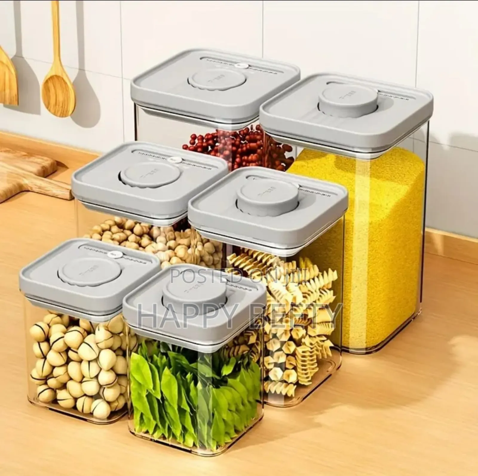 *3 PCS Airtight Press-to-Seal Food Storage Containerwith Lid