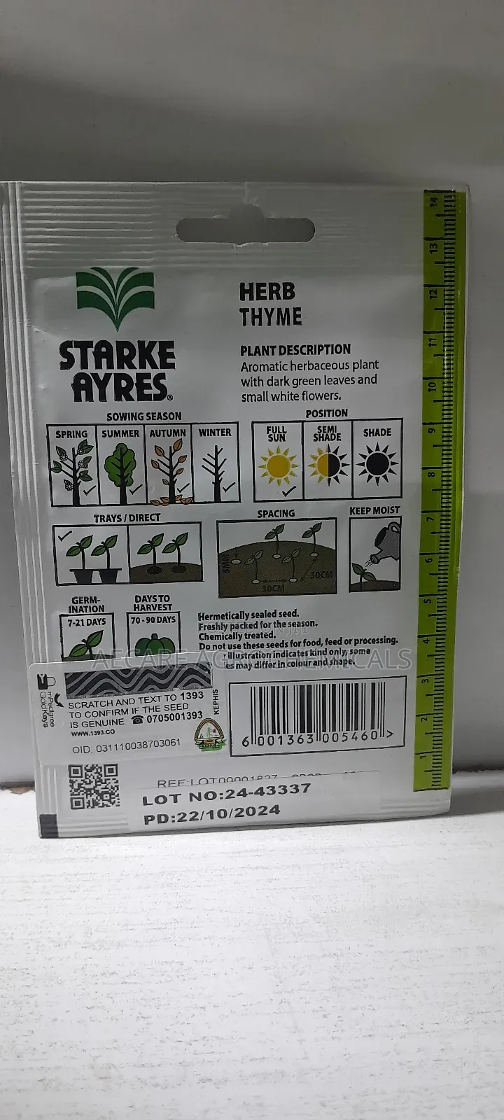 Thyme Herb Seeds 0.5grams (Stayke Ayres)
