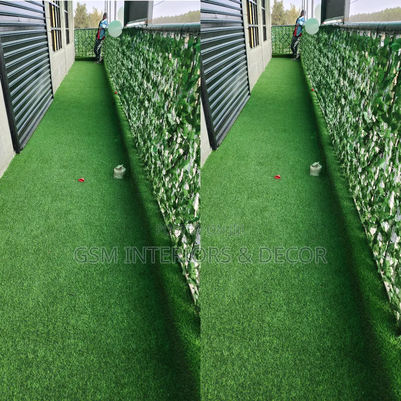 Balcony Grass Carpets With 3m Privacy Fence