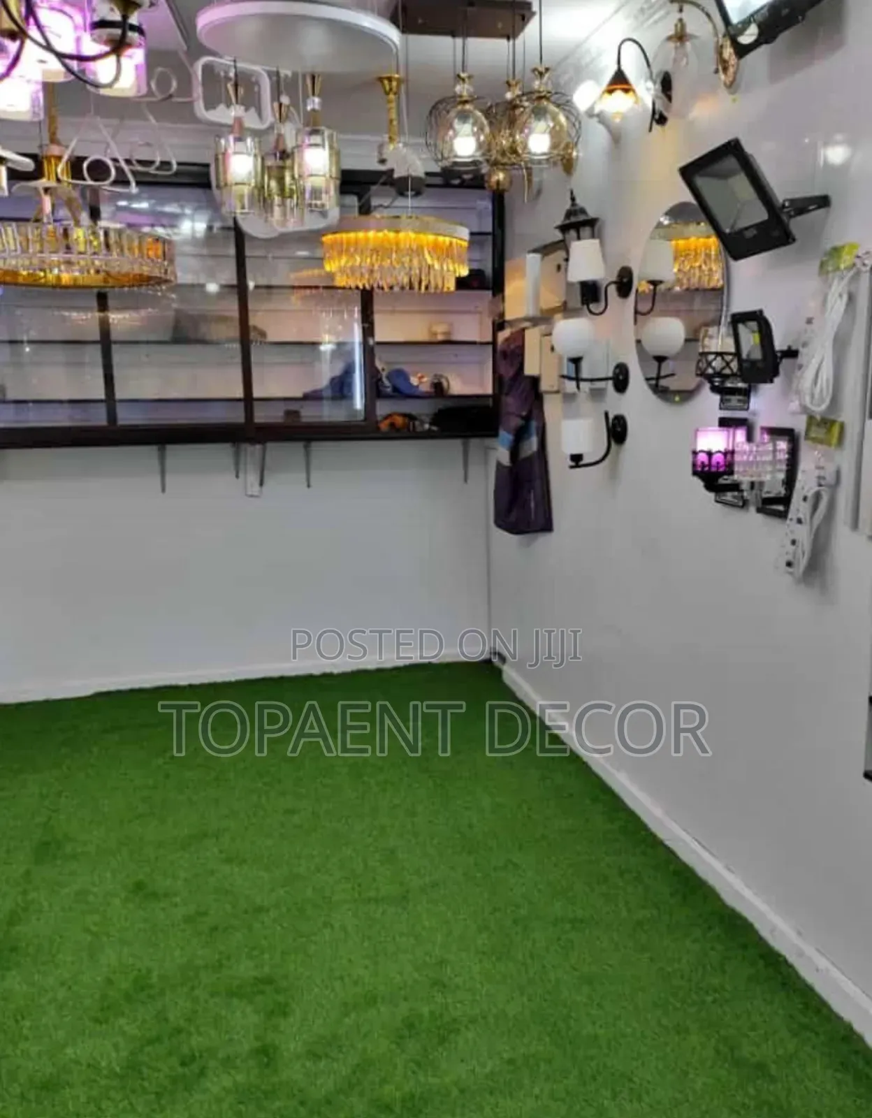 Lights Show Room Artificial Green Grass Washable Carpets