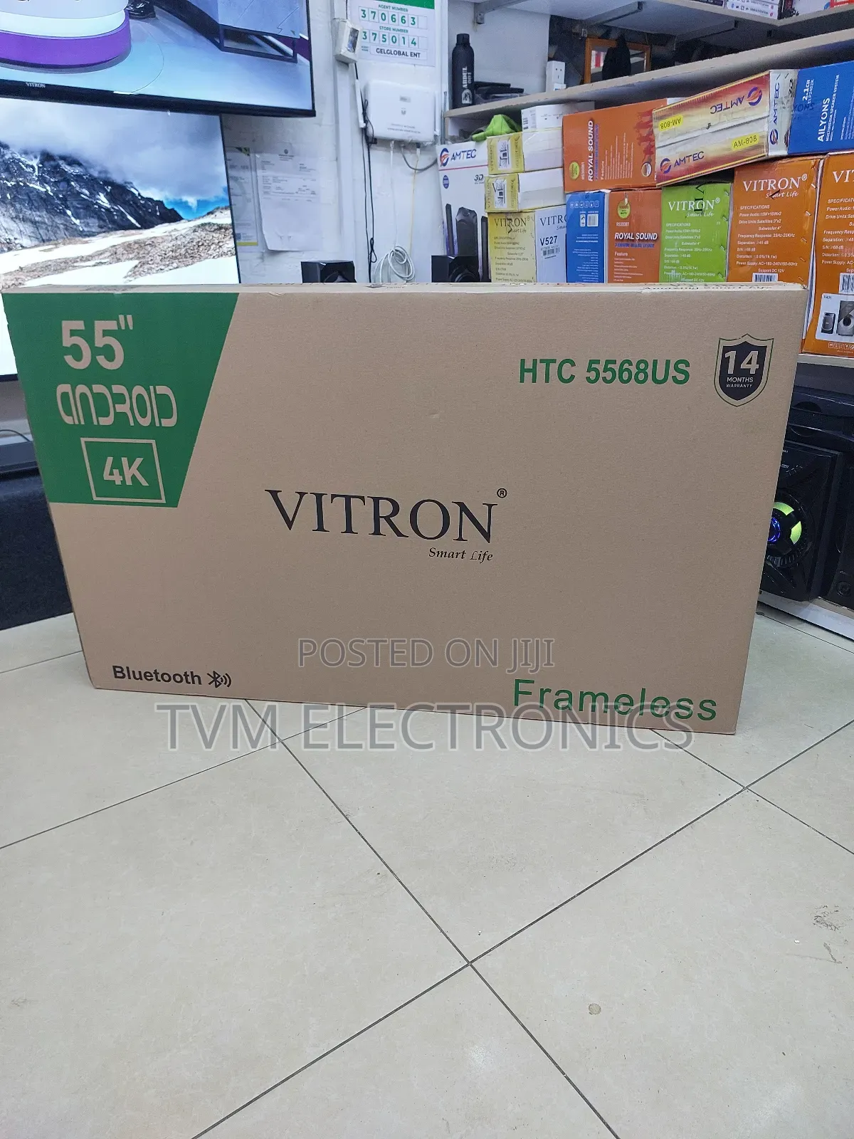 Vitron 55 Inch Frameless Smart Android Led Tv
