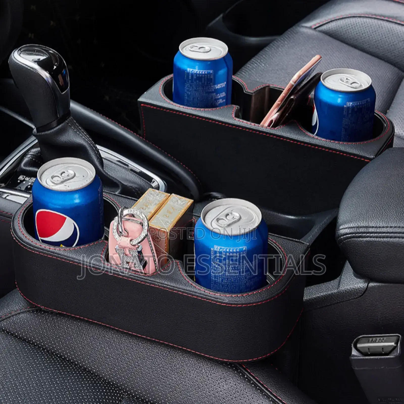 Car Gap Cup Holder With Leather Finish