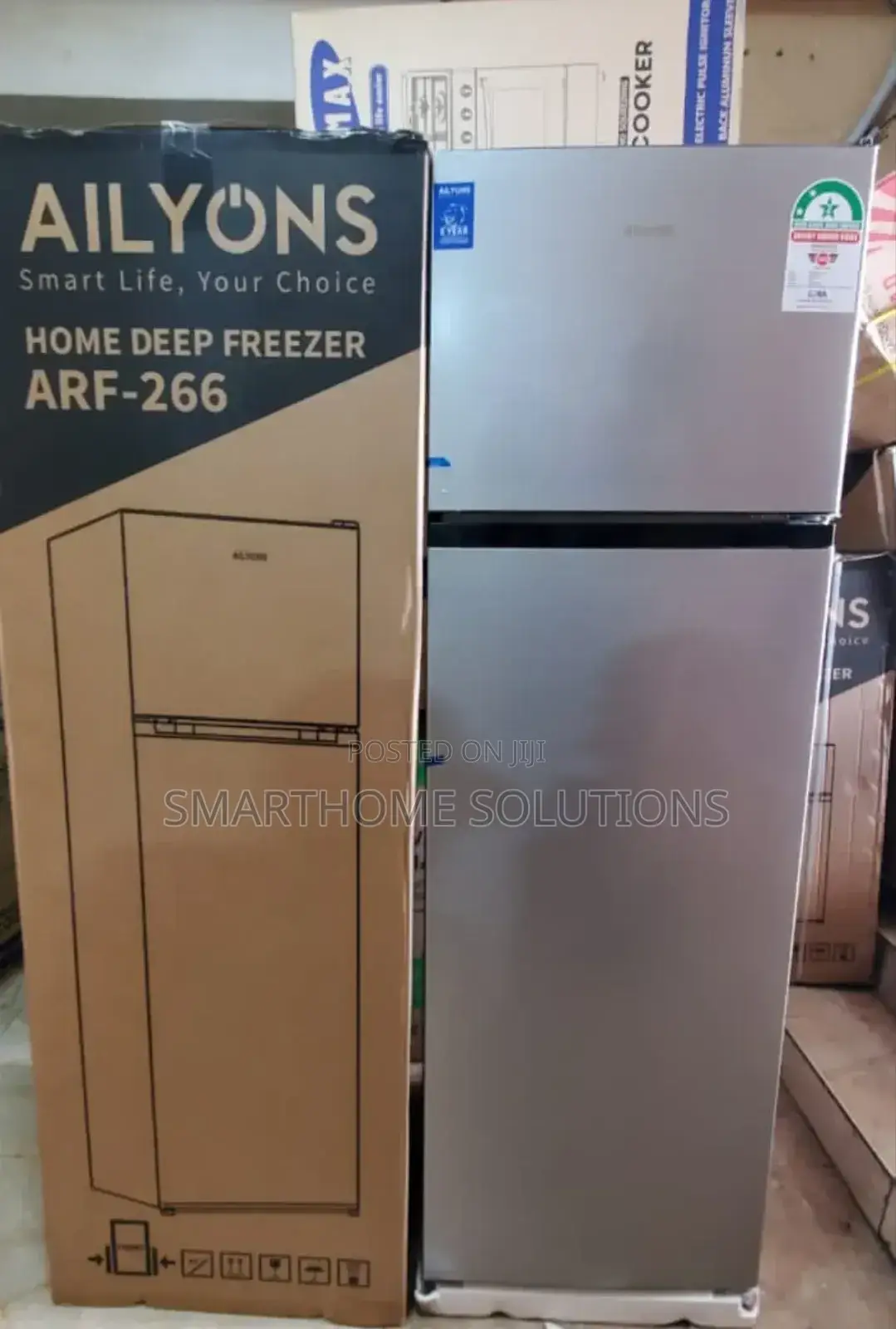 Ailyons 266l Silver Double Door Fridge