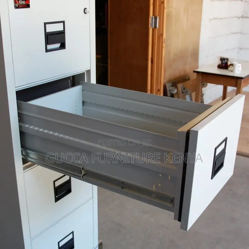 Office Furniture: Fire-Secure 4-Drawer Storage Cabinet