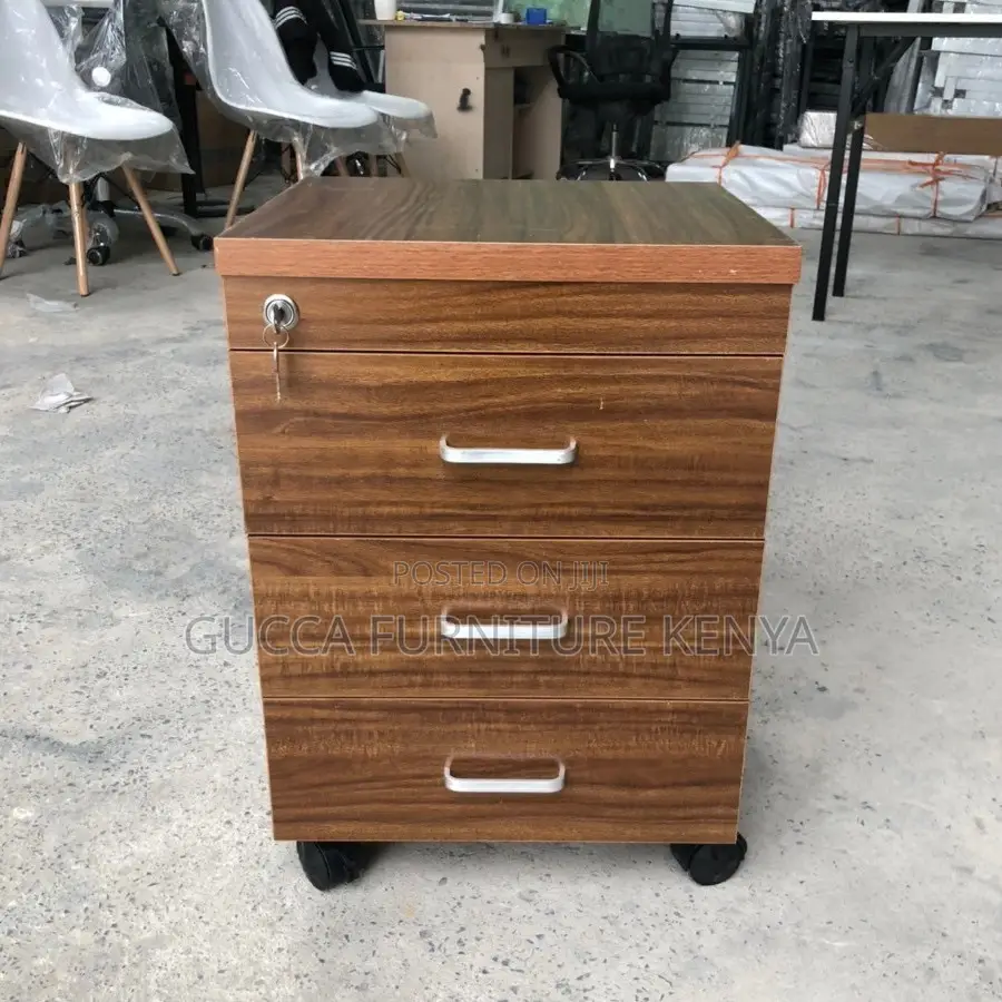 Cabinet: Wooden Simple Transportable Office Cabinet
