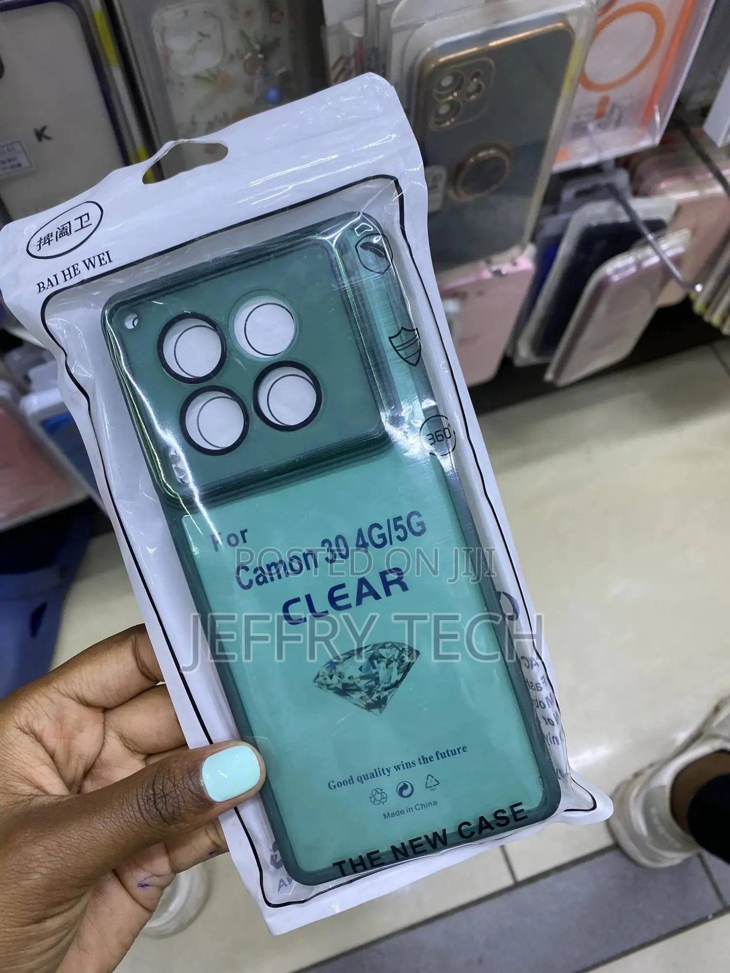 Muzz Tecno Camon 30 4g/5g Green Transparent Case