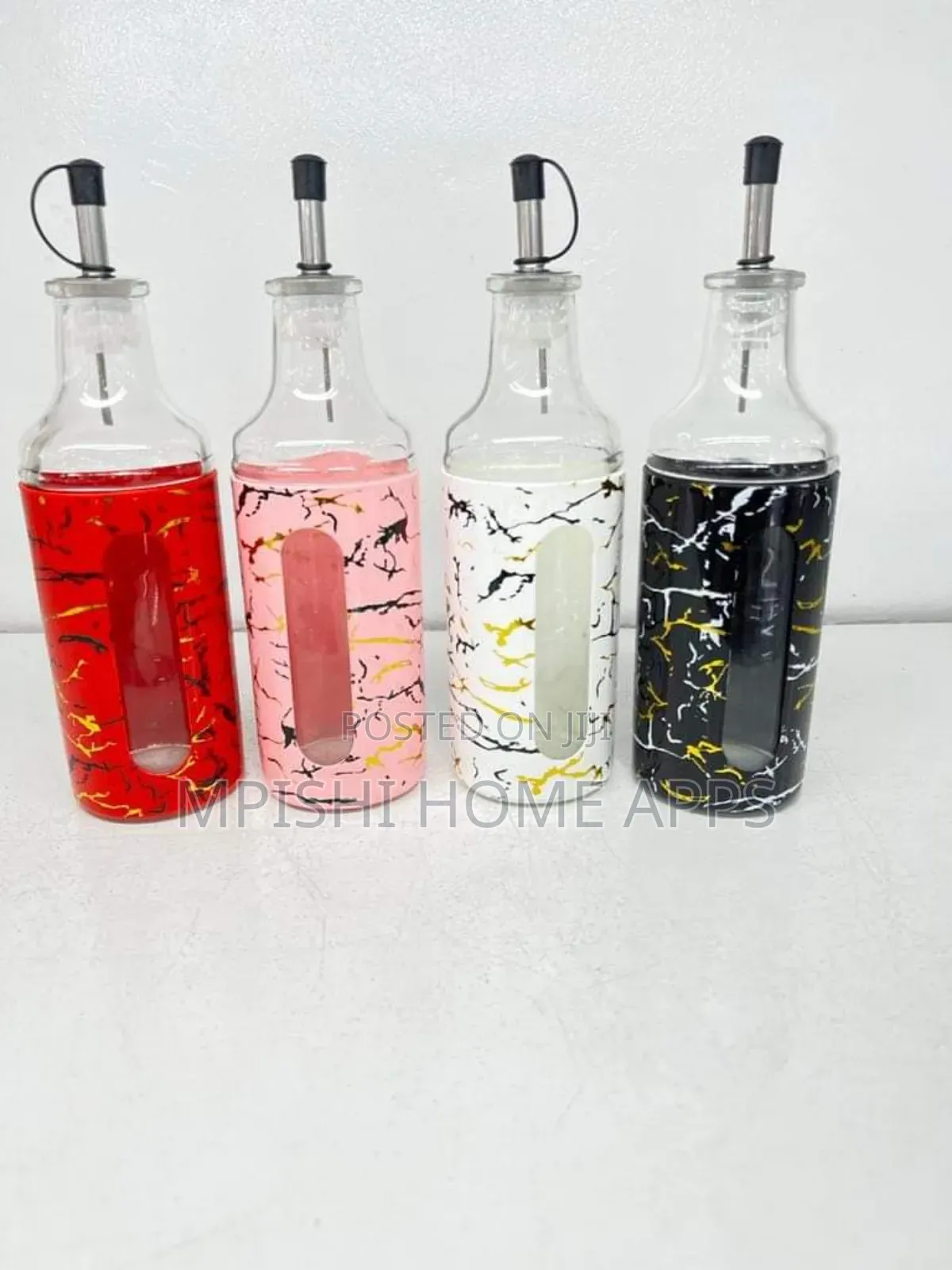 350ml Glass Oil Dispenser With Marble Design