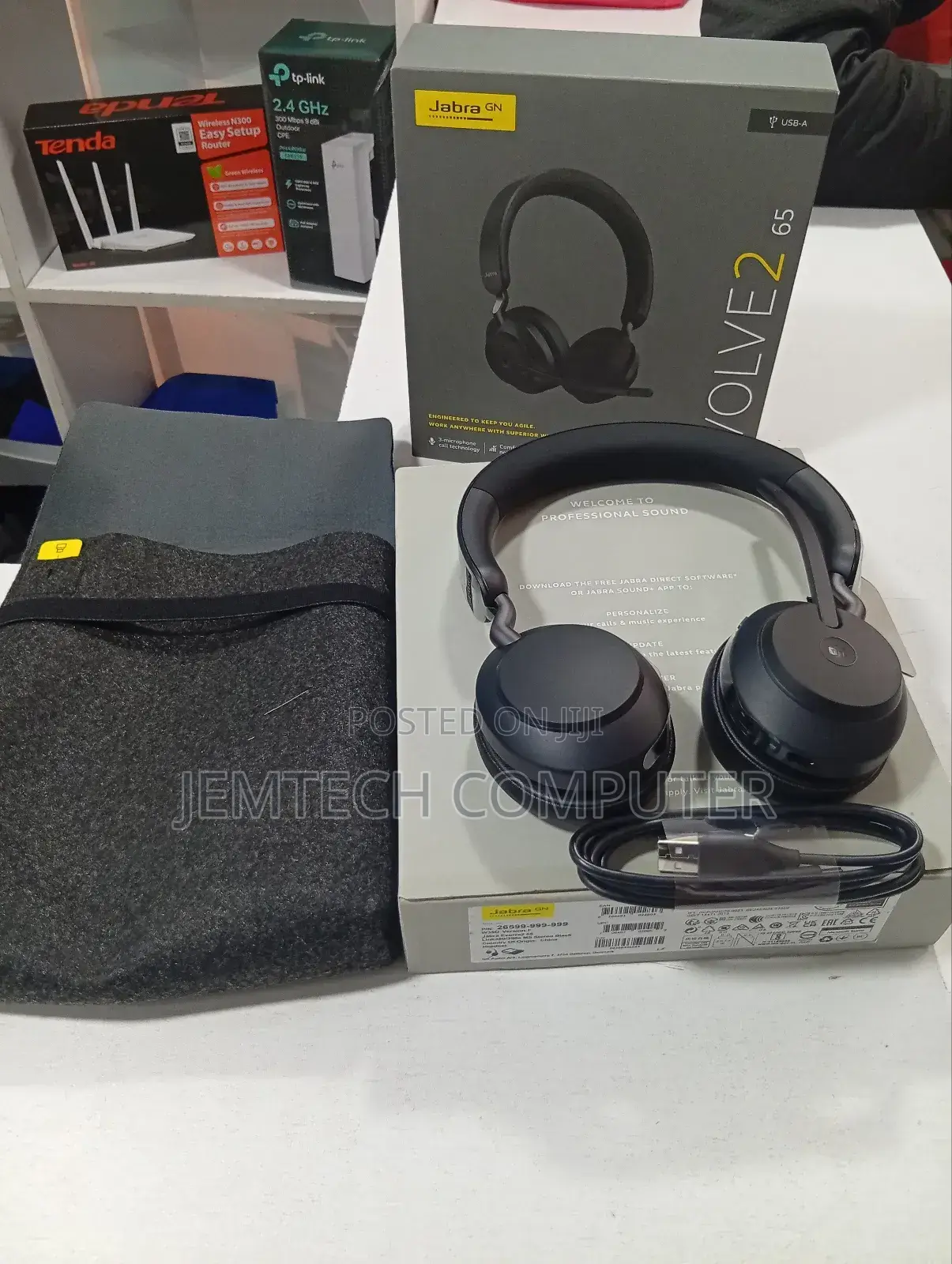Jabra Evolve2 65 Stereo Headset With Link380a (Usb-A)
