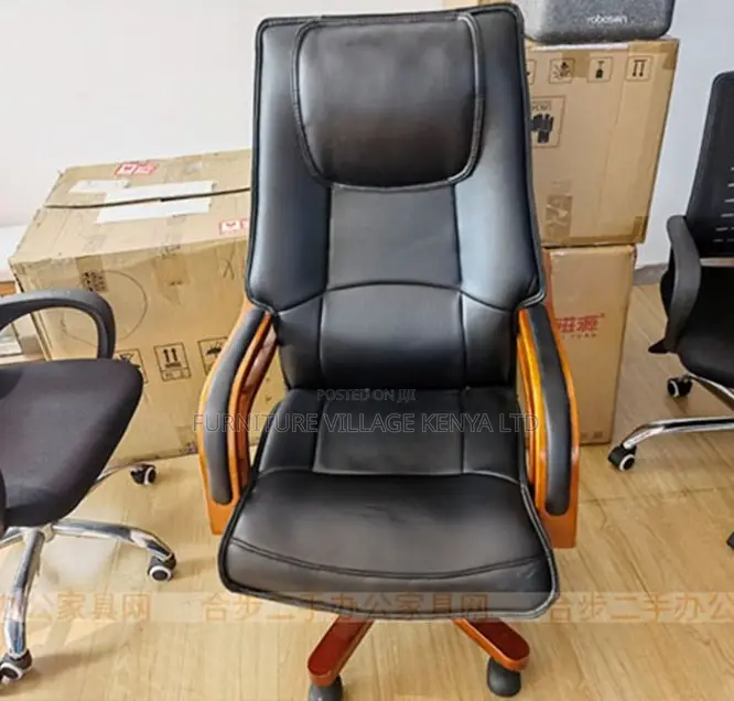Office Chair: Refined Contemporary Leadership Arm Chair