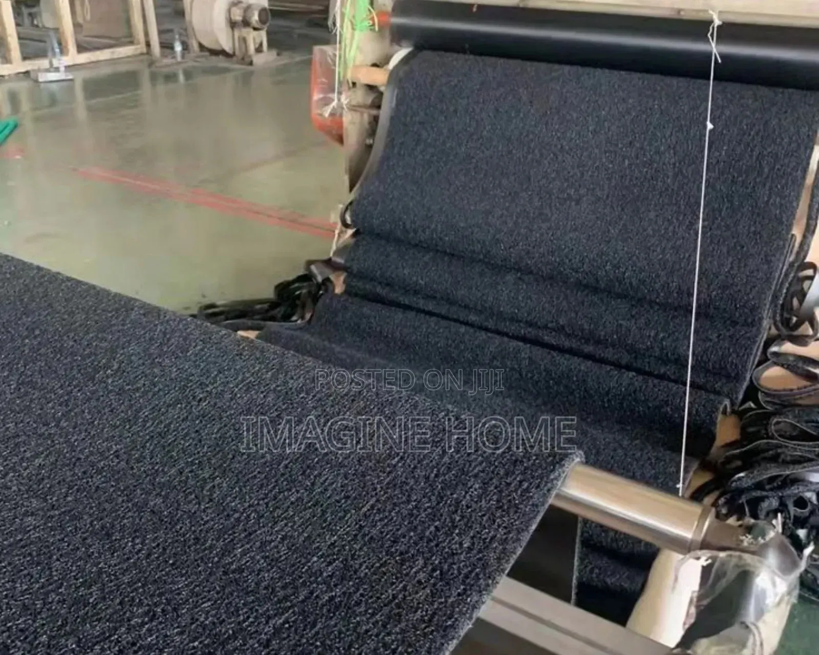 Black Unique P.V.C Spaghetti Carpet
