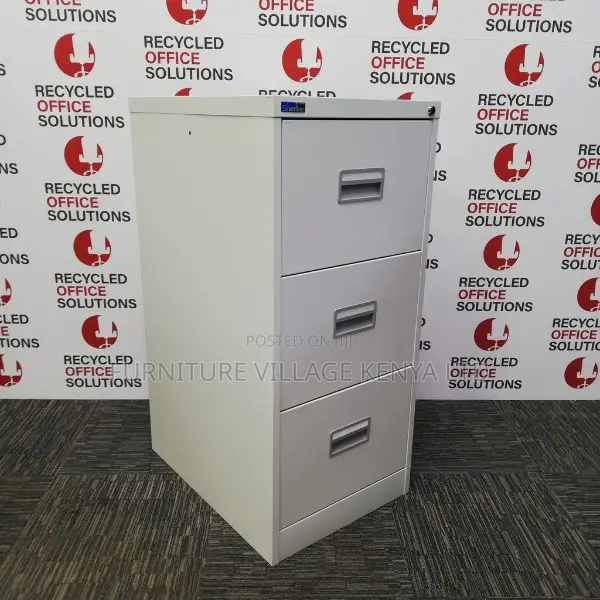 Cabinet:3-Section Steel Filing Unit in Steel for Office