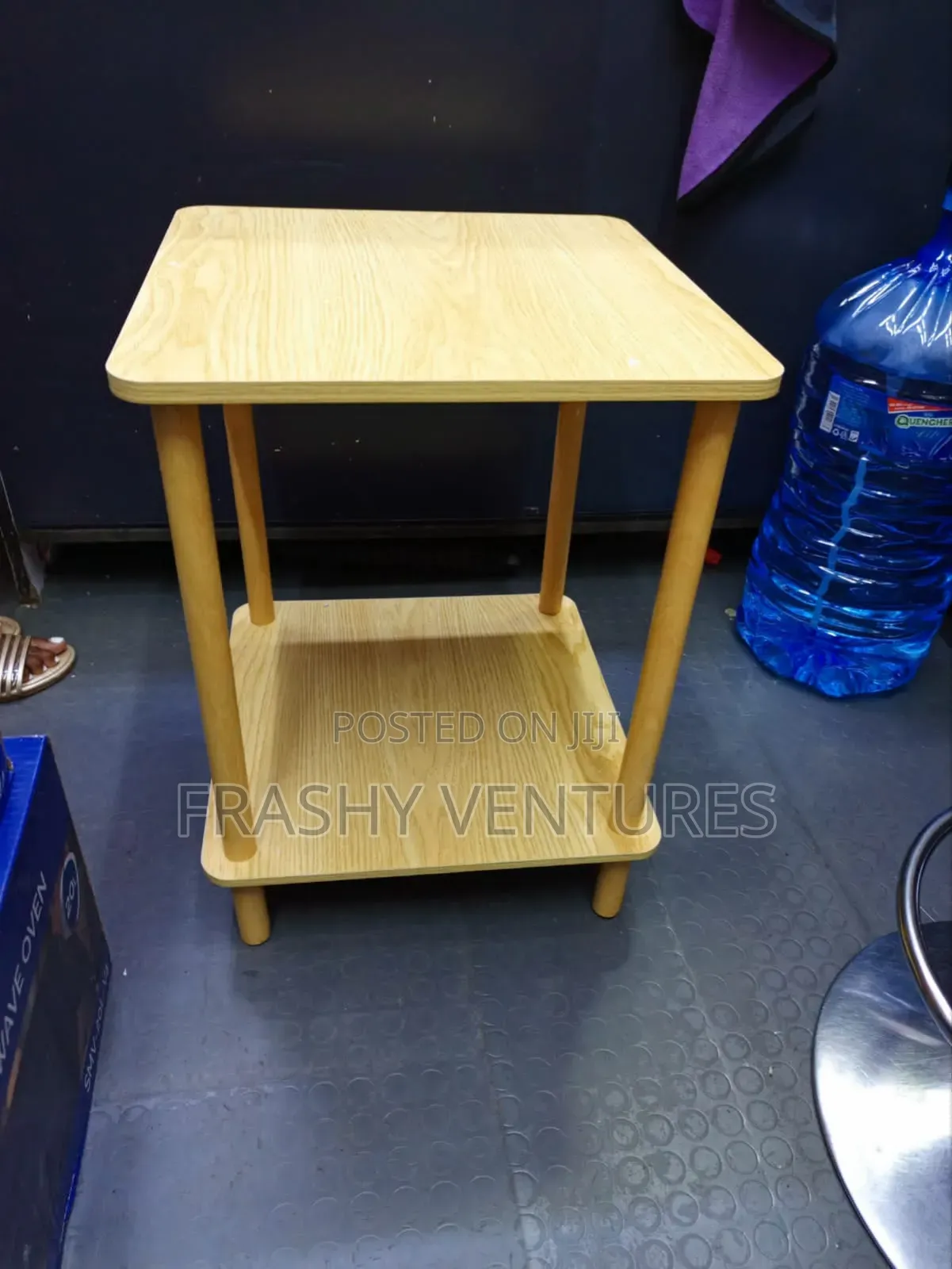 Brown Multifunctional Bed Side Table