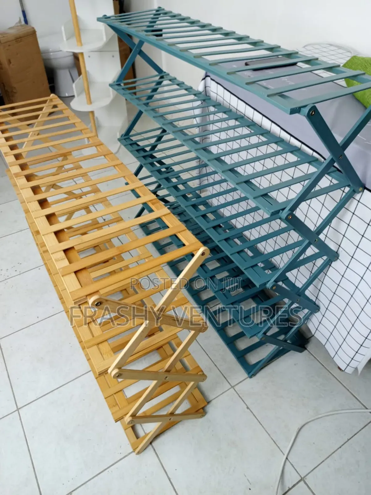 Foldable Bamboo Shoe Rack