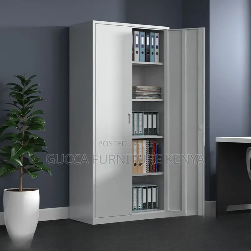 Cabinets:Steel 2-Compartment Storage Unit for Office Use
