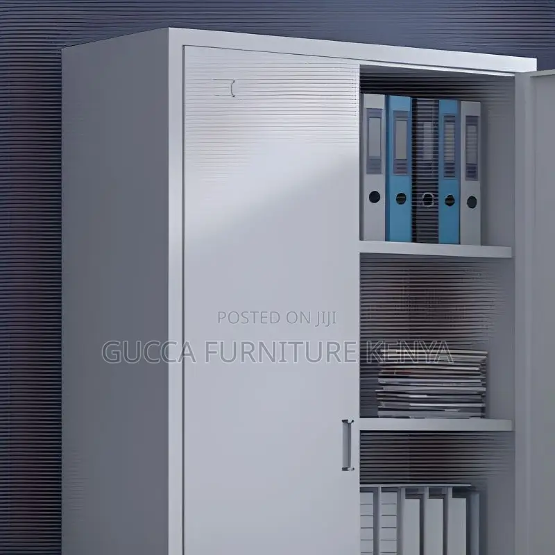 Cabinets:Steel 2-Compartment Storage Unit for Office Use