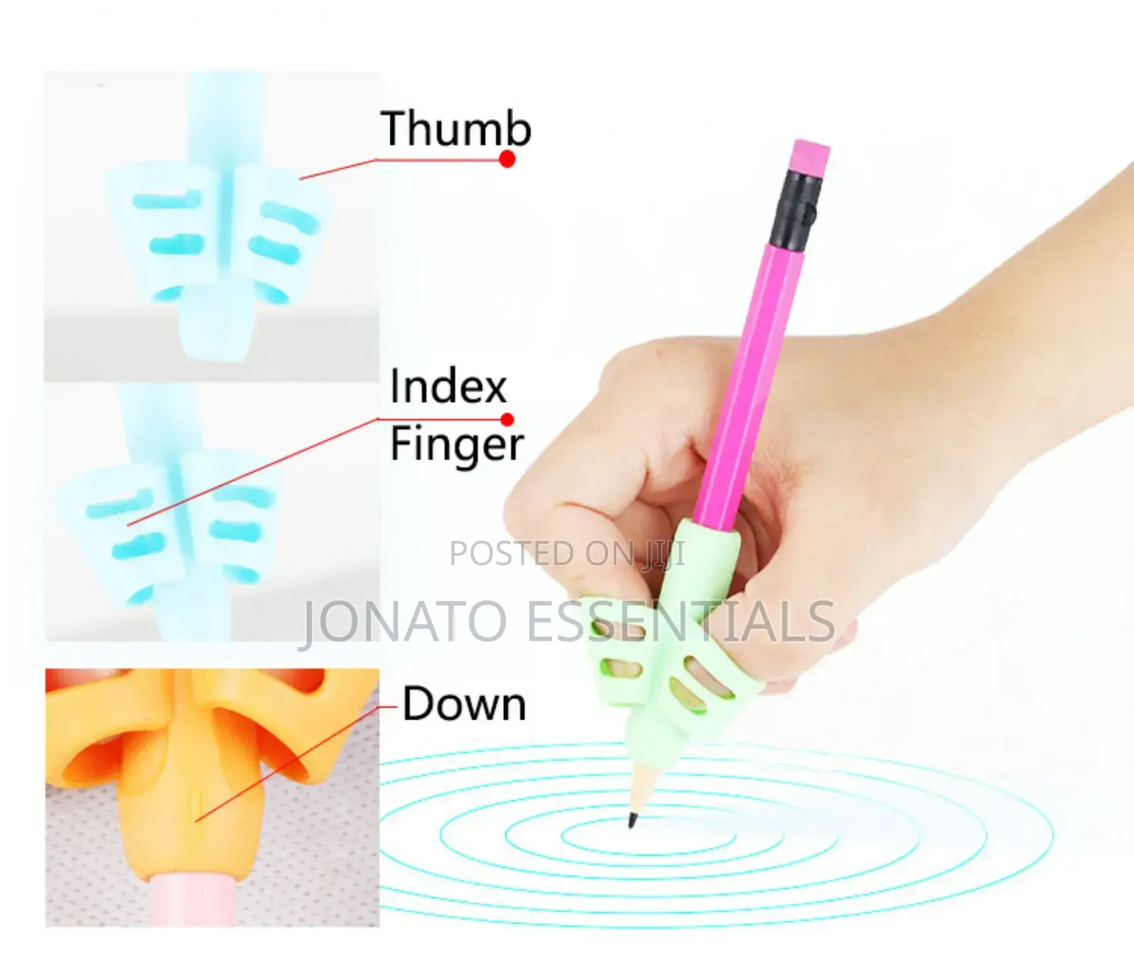Ergonomic Pen Holder Set for Kids