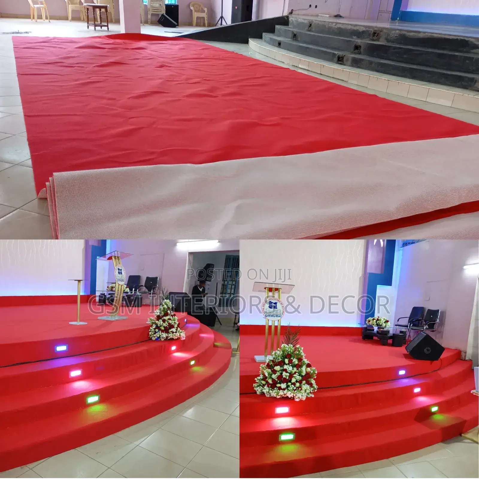 Red Carpets and Plain Red Carpets 4m