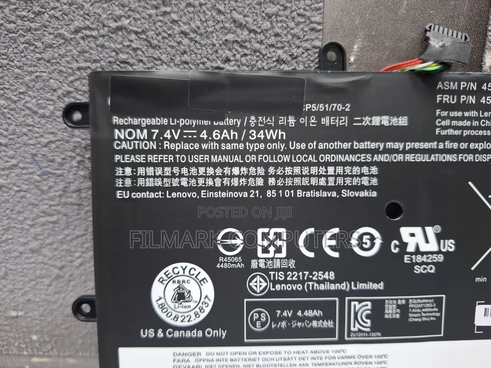 Laptop Battery Compatible With Lenovo Thinkpad Yoga 11e