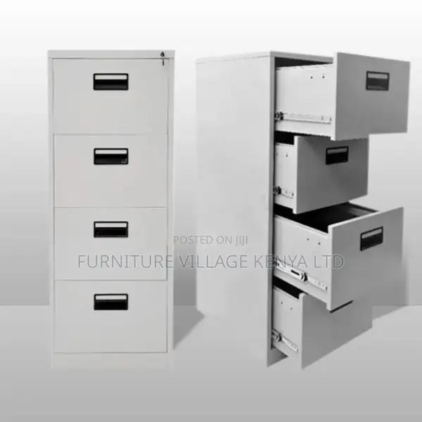 Cabinets:Heavy-Duty Metal Office 4-Drawer Filling Unit