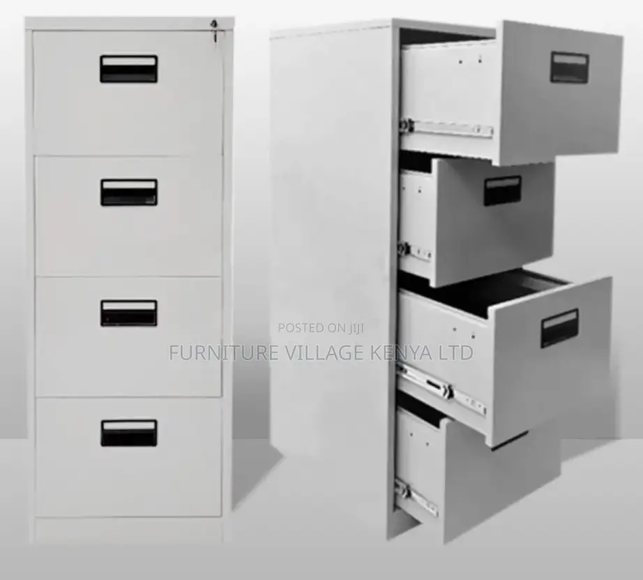 Cabinets:Heavy-Duty Metal Office 4-Drawer Filling Unit