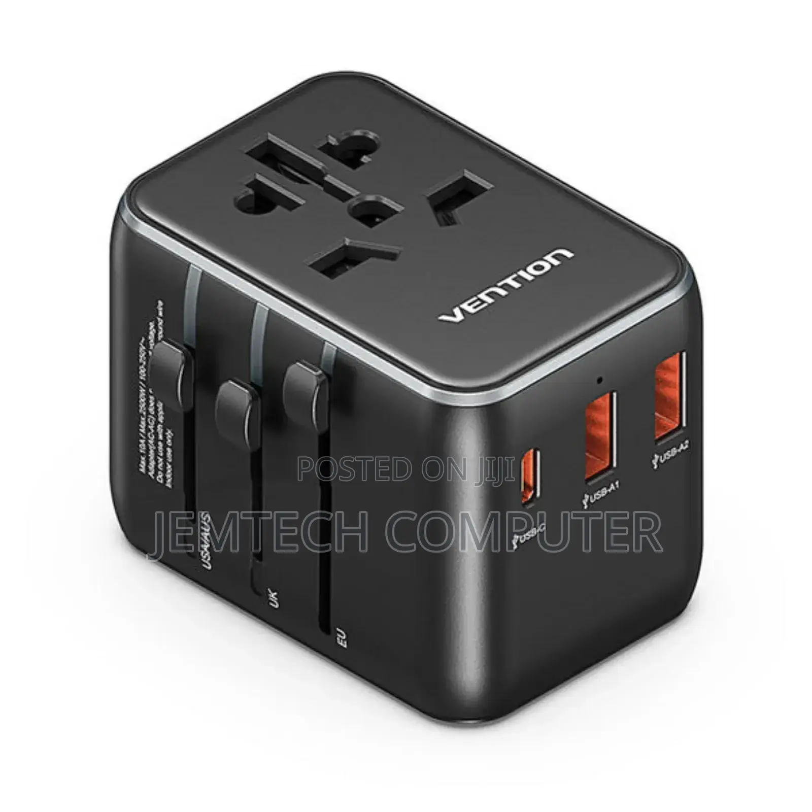 Vention 3-Port Usb (C + a + A) Universal Travel Adapter 20w