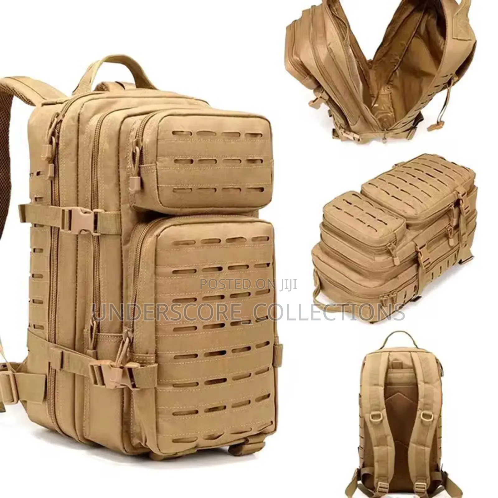 Tactical/Military Beige Capacity Backpack With Division Bags