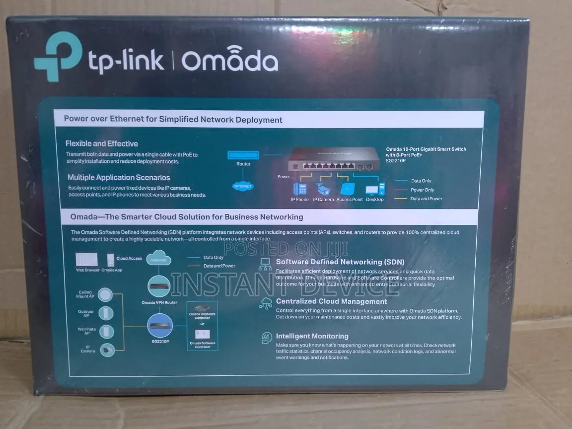 Tp-Link 8-Port Gigabit Smart Poe+ Switch With 2 SFP Slots