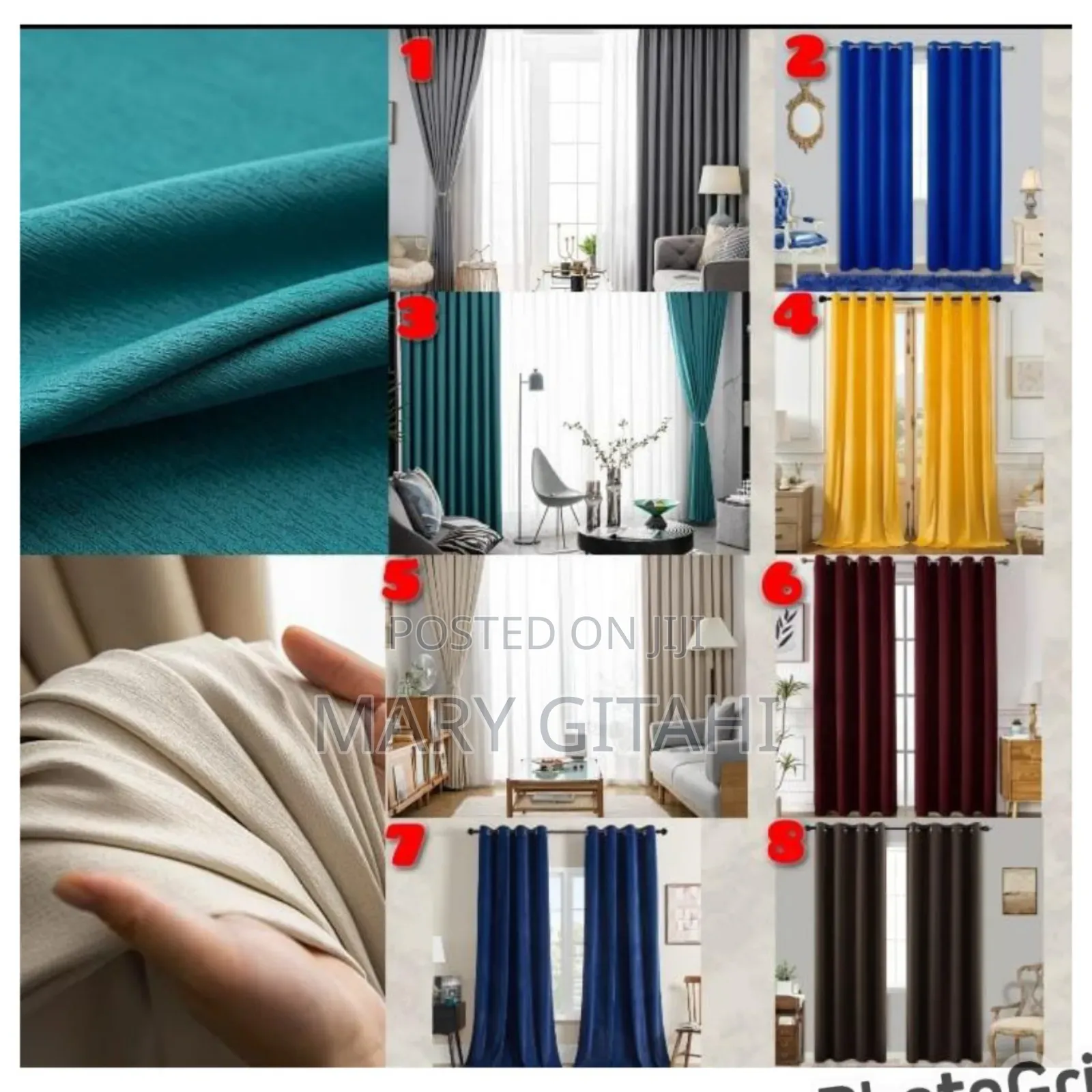 **3 Pc Plain Curtains**