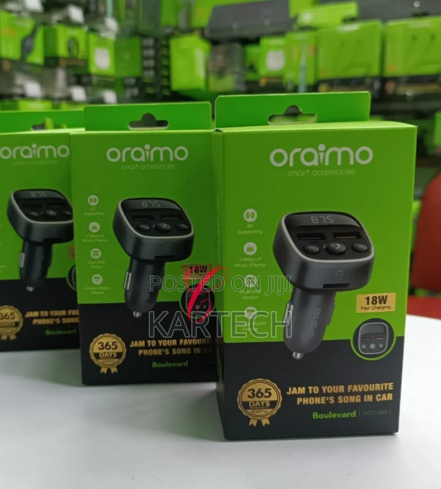Oraimo Boulevard Occ-32d Car Modulator 18w Fast Charging