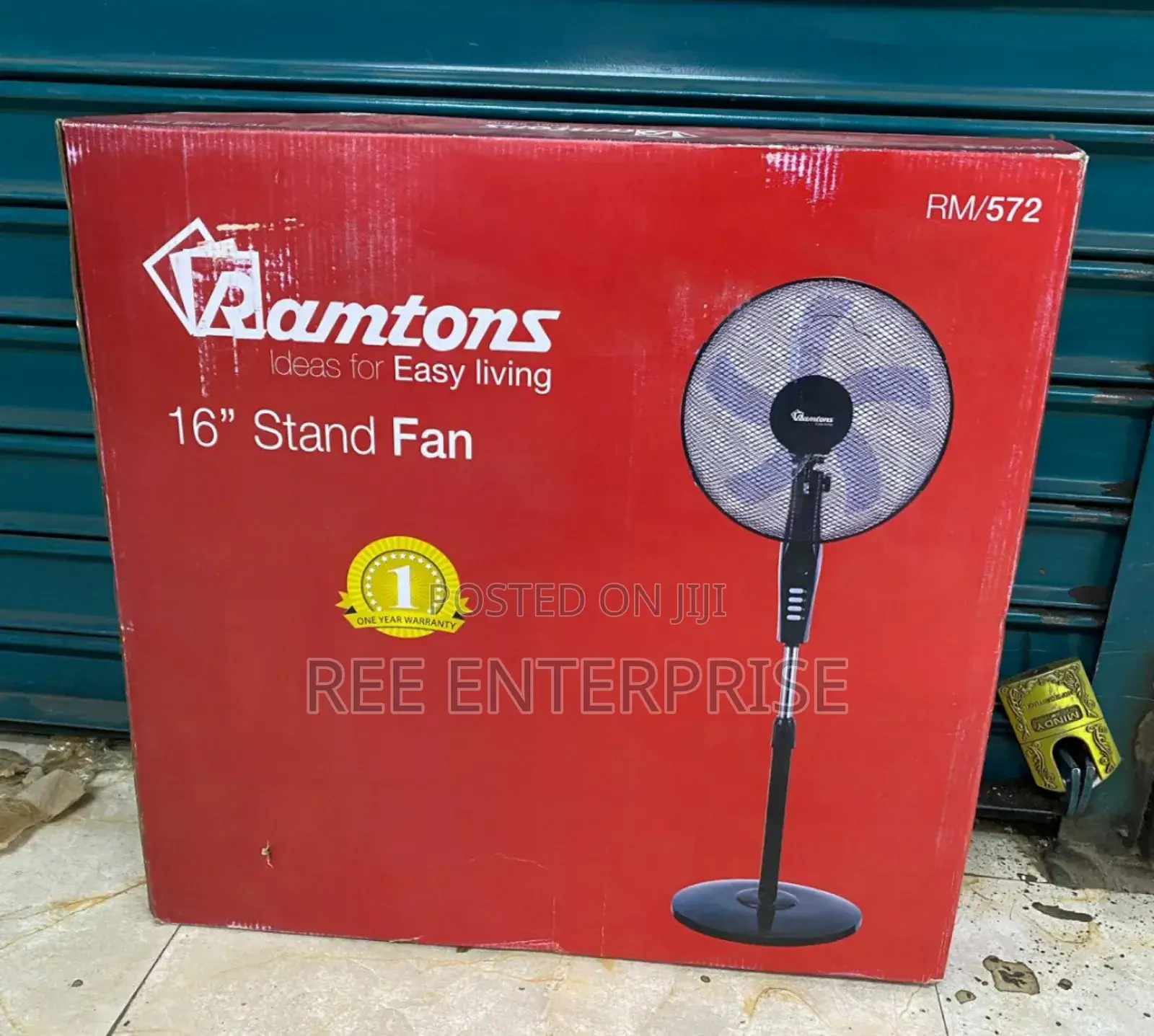 Ramtons Rm/572 - Black Econo Standing Fan - 3 Speed -