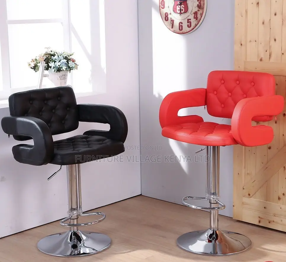 Stools: Elegant Leather Tall Stool for Office and Home Use