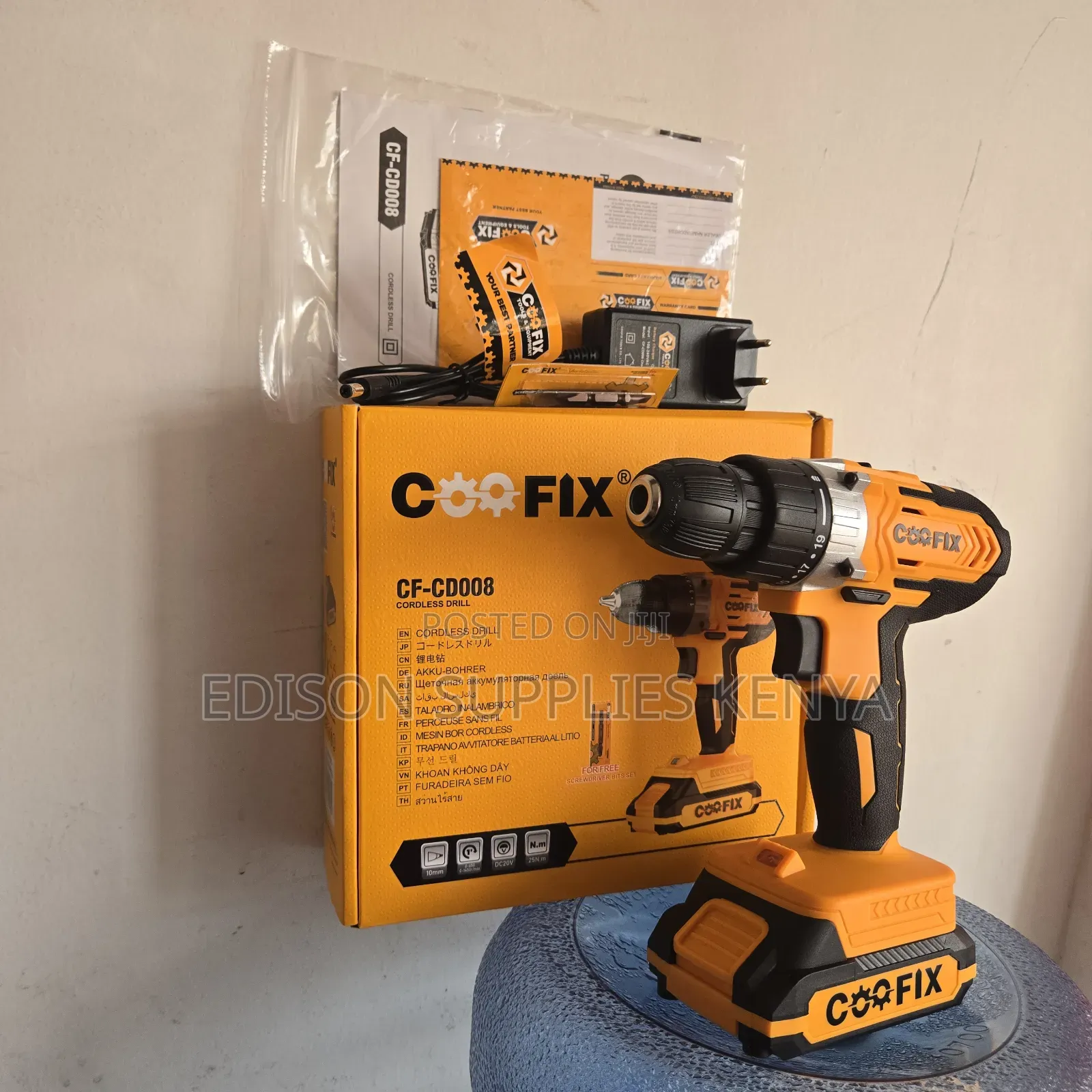 Cordless Drill 20v Coofix Rechargeable Battery Charger
