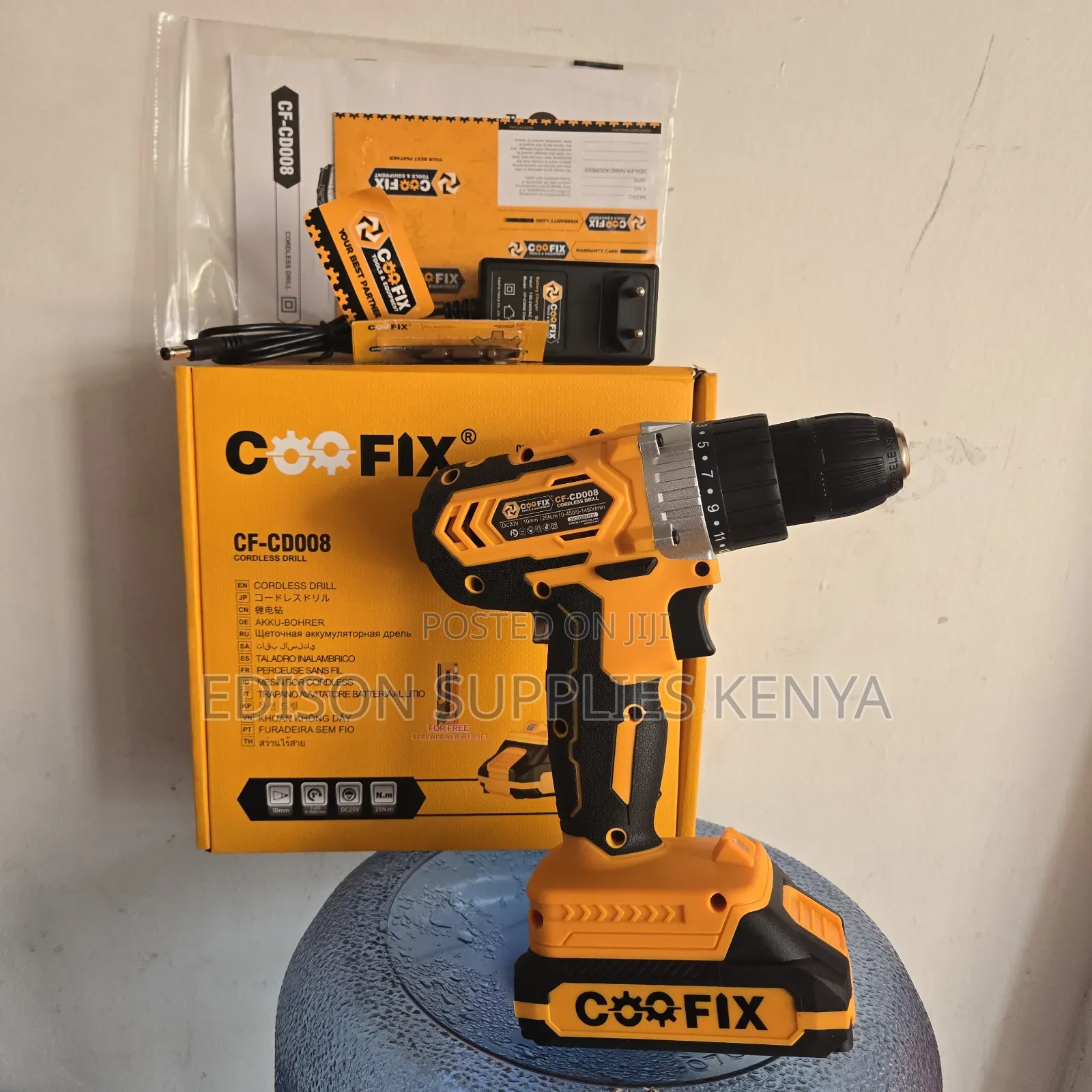 Cordless Drill 20v Coofix Rechargeable Battery Charger